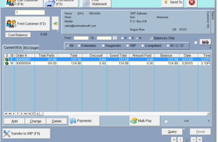 Accounts Receivable in the repair order software